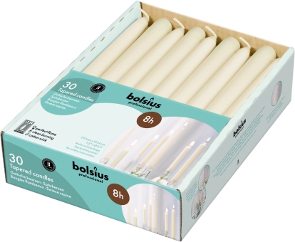 Bolsius - Gotische kaarsen - Ivoor - 30 stuks